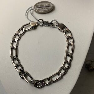 Men's Silver stainless steel Chain Bracelet